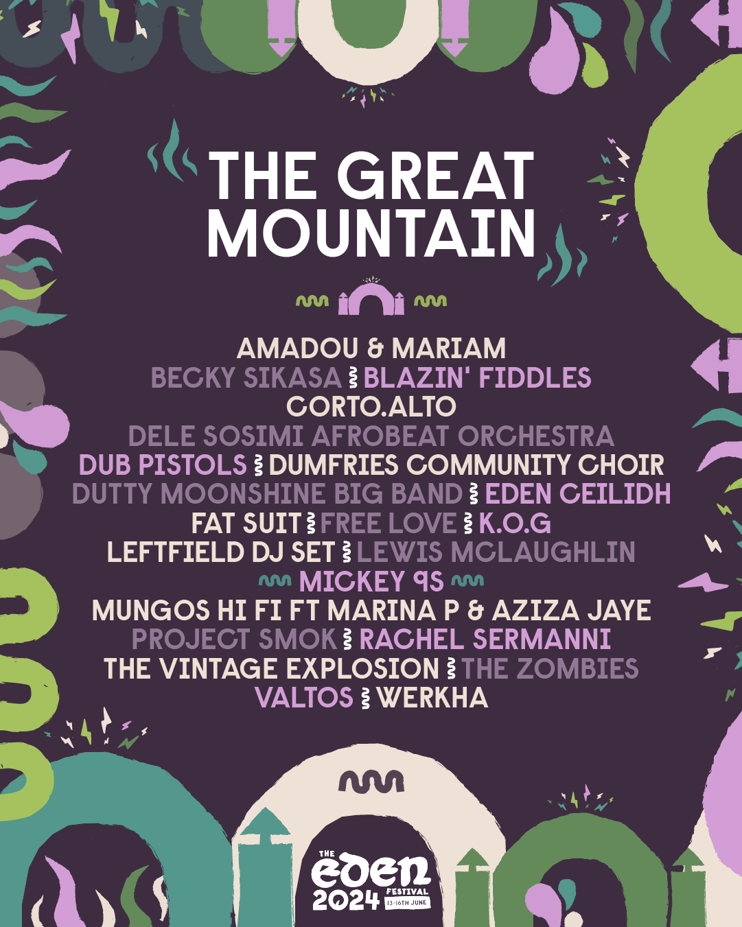 The Great Mountain Stage Line Up